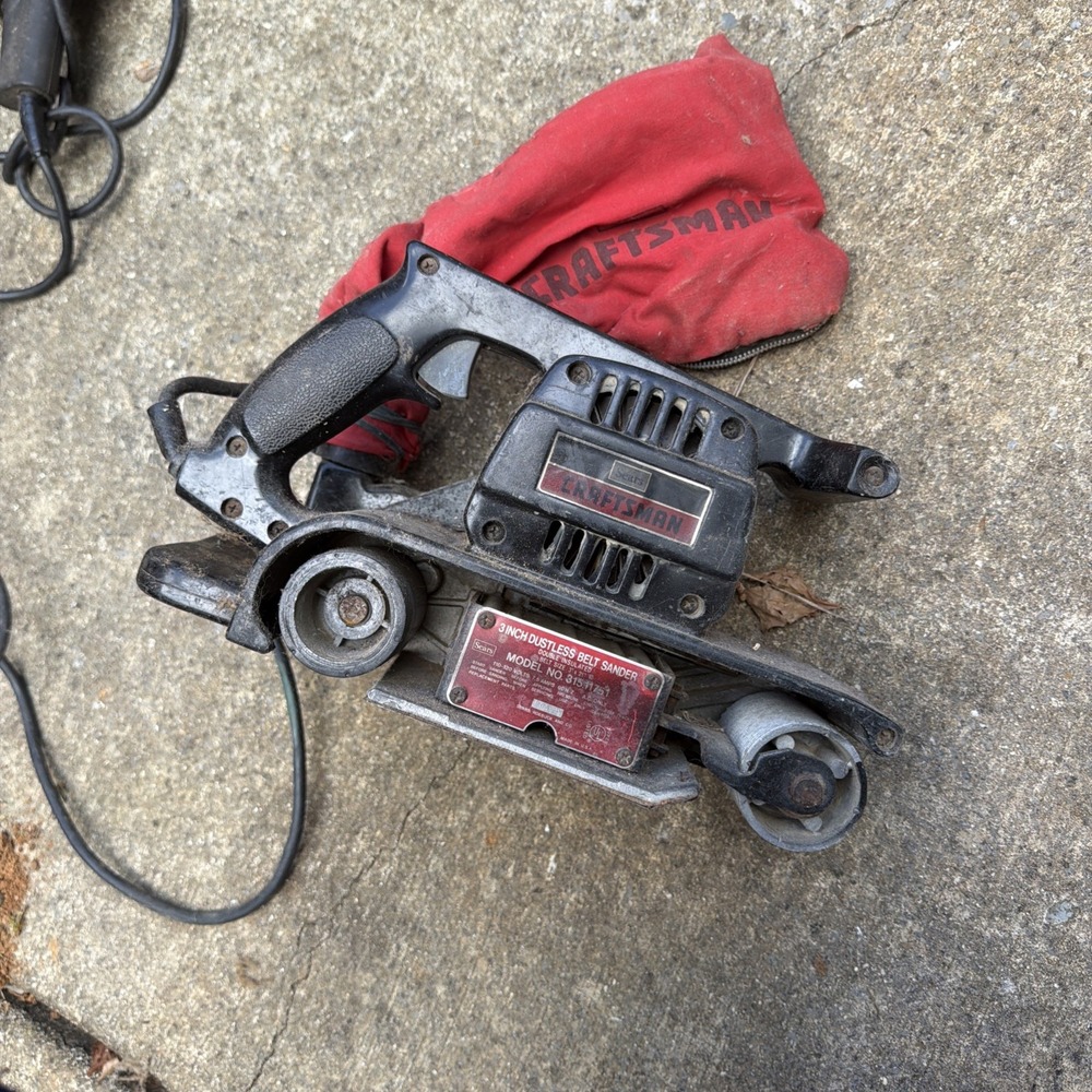 Vintage Sears Craftsman 3" Belt Sander Model 315.11721!! Tested! B4